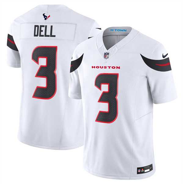 Men & Women & Youth Houston Texans #3 Tank Dell White 2024 Vapor F.U.S.E. Limited Stitched Jersey->houston texans->NFL Jersey